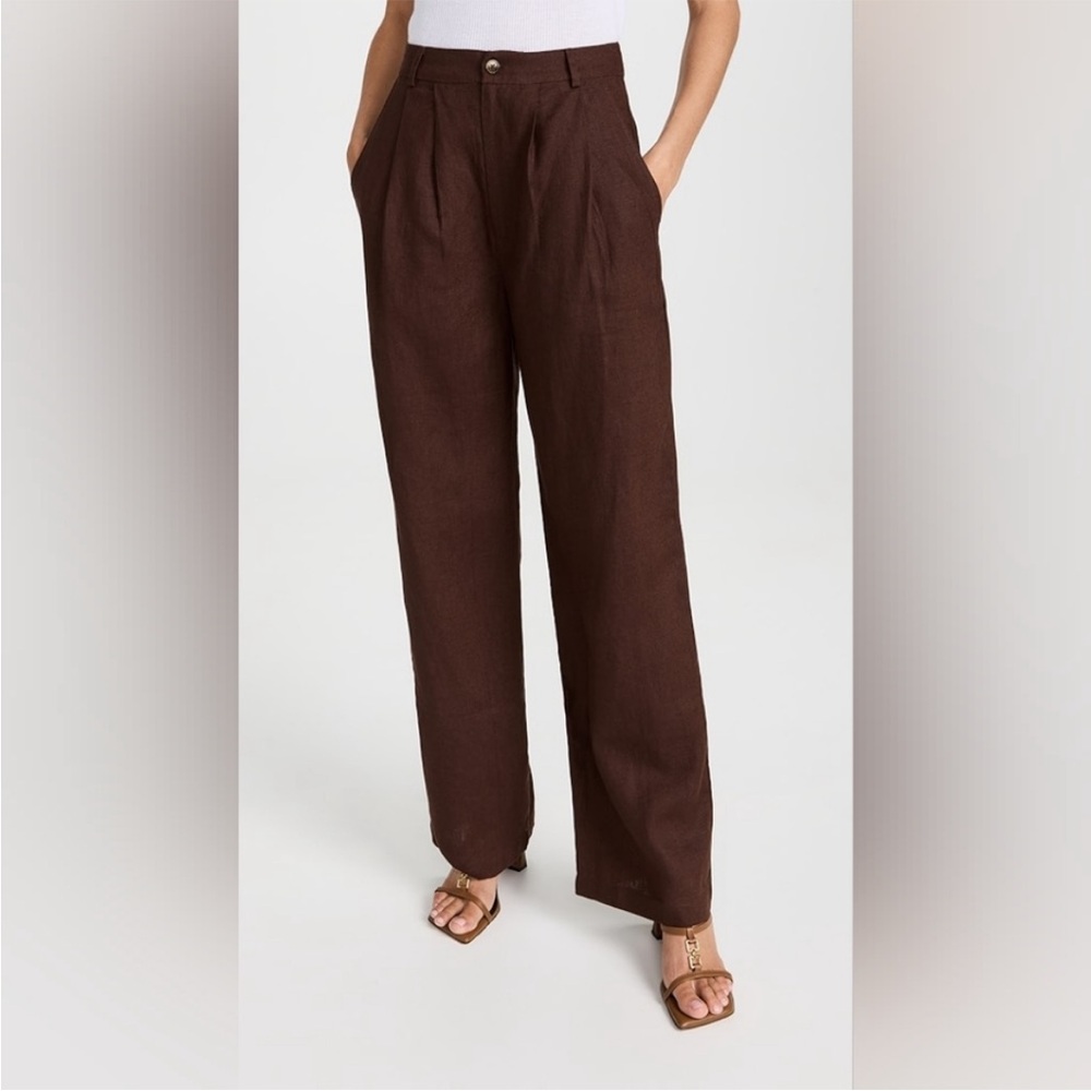 Reformation Chocolate Wide Leg Pants